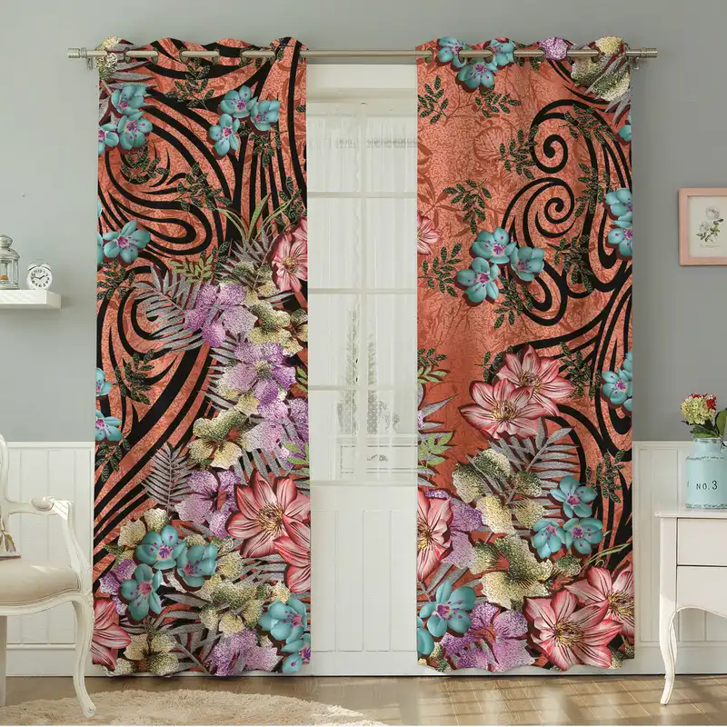 پرده نیروانا طرح مدرن مدل مخمل کد 4941 سایز 140×280 سانتی متر