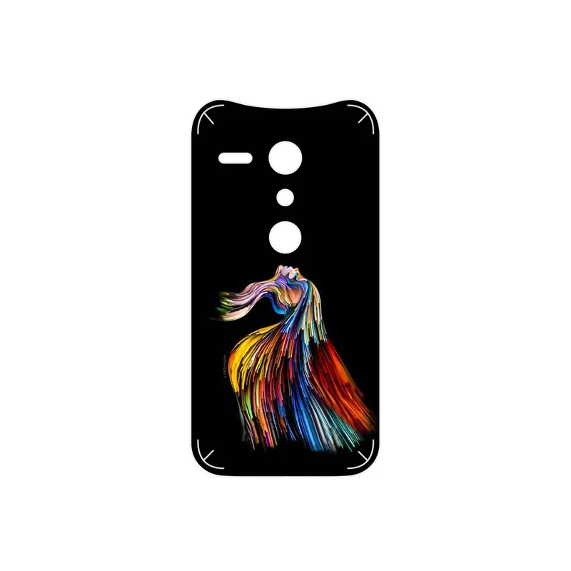 برچسب پوششی ماهوت مدل Rainbow Hair Digital Art مناسب برای گوشی موبایل موتورولا Moto G