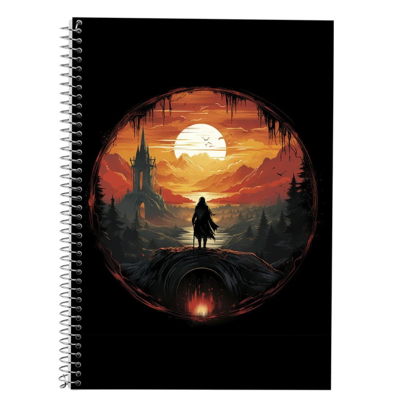 دفتر زبان 50 برگ مدوپد مدل سه خط طرح  ارباب حلقه ها The Lord of the Rings کد DF3046