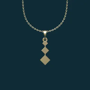 گردنبند طلا 18 عیار زنانه مدوپد مدل هندسی کد BB2-1-1260