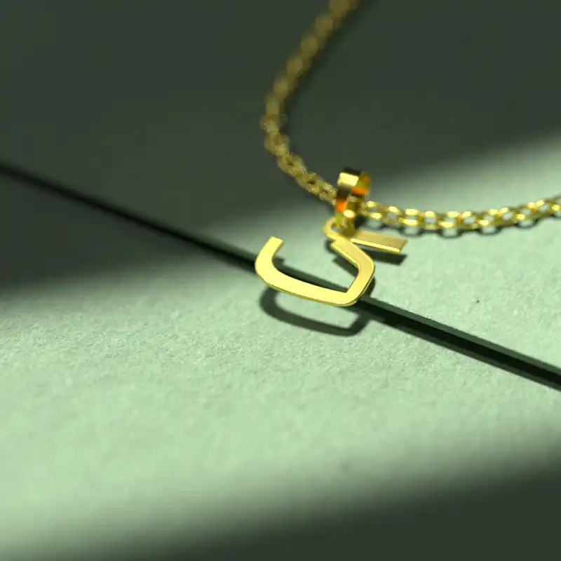 گردنبند طلا 18 عیار زنانه مدوپد مدل حرف ک کد I3-1-1485