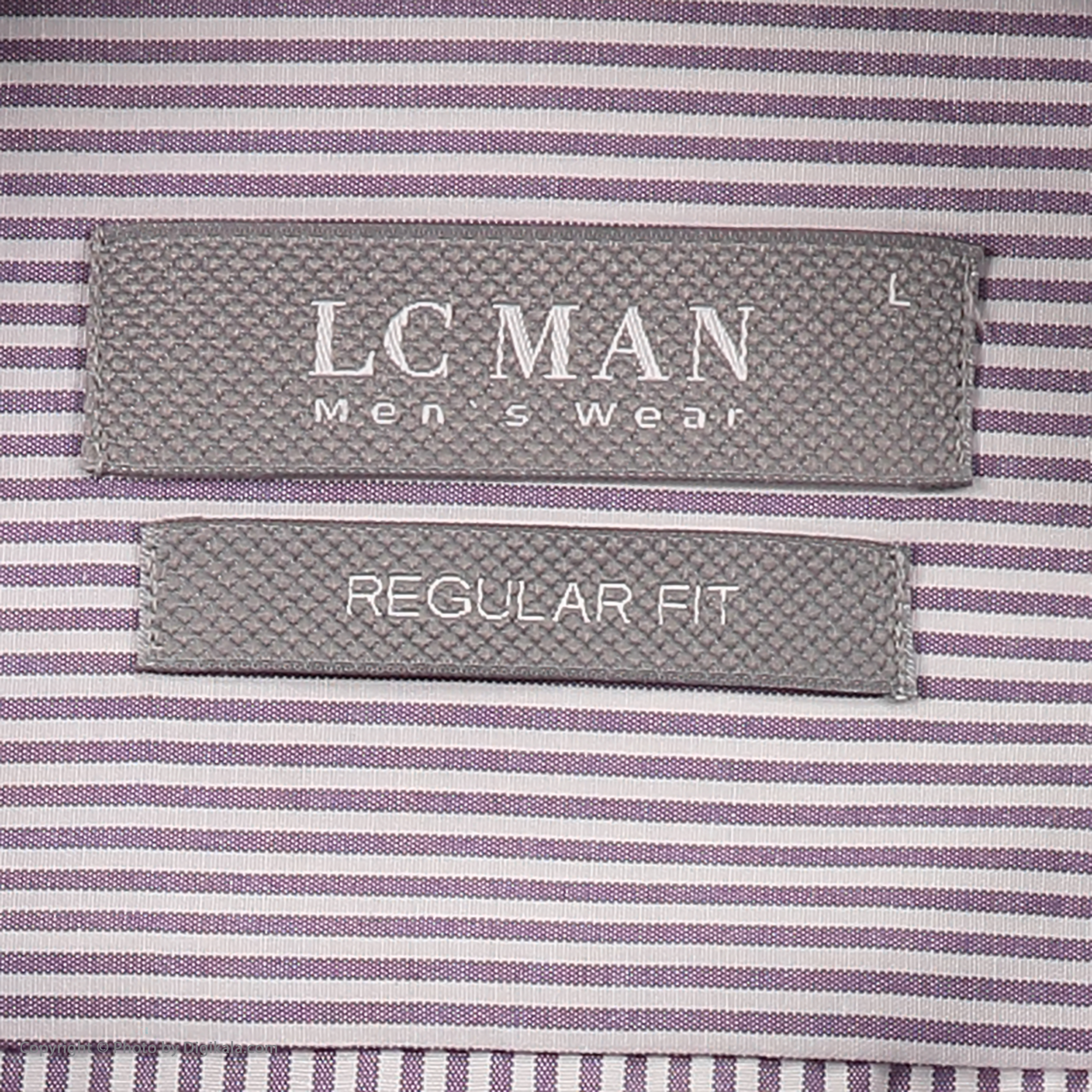 پیراهن آستین بلند مردانه ال سی من مدل 02181290-purple 136 -  - 5