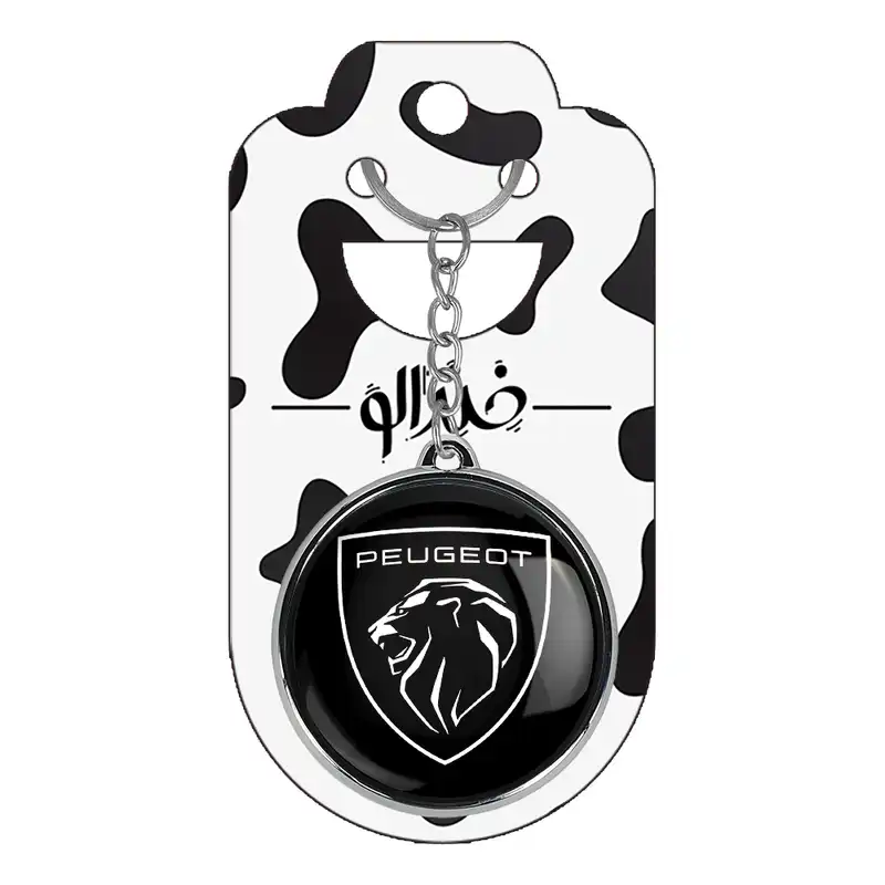 جاکلیدی خندالو طرح پژو Peugeot مدل دوطرفه کد 2365623650