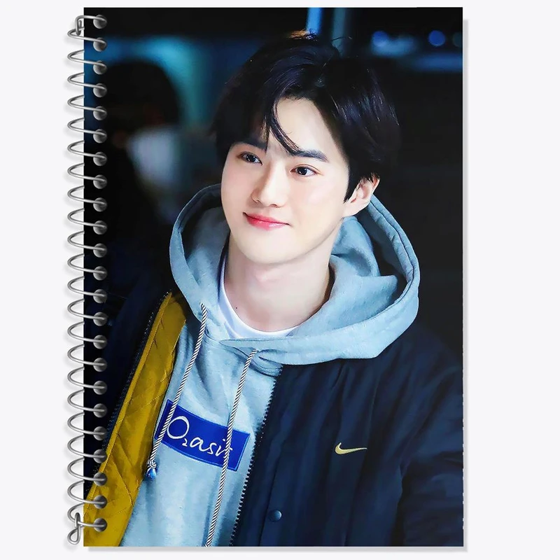 دفتر زبان 50 برگ خندالو مدل سه خط طرح سوهو گروه اکسو EXO کد 13489