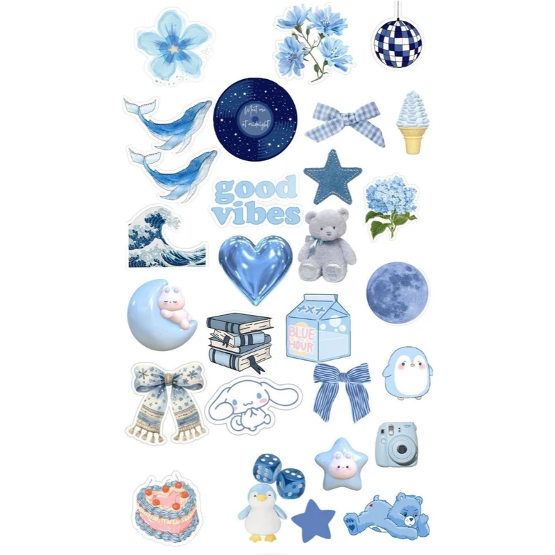 استیکر طرح good vibes کد 2 مجموعه 30 عددی