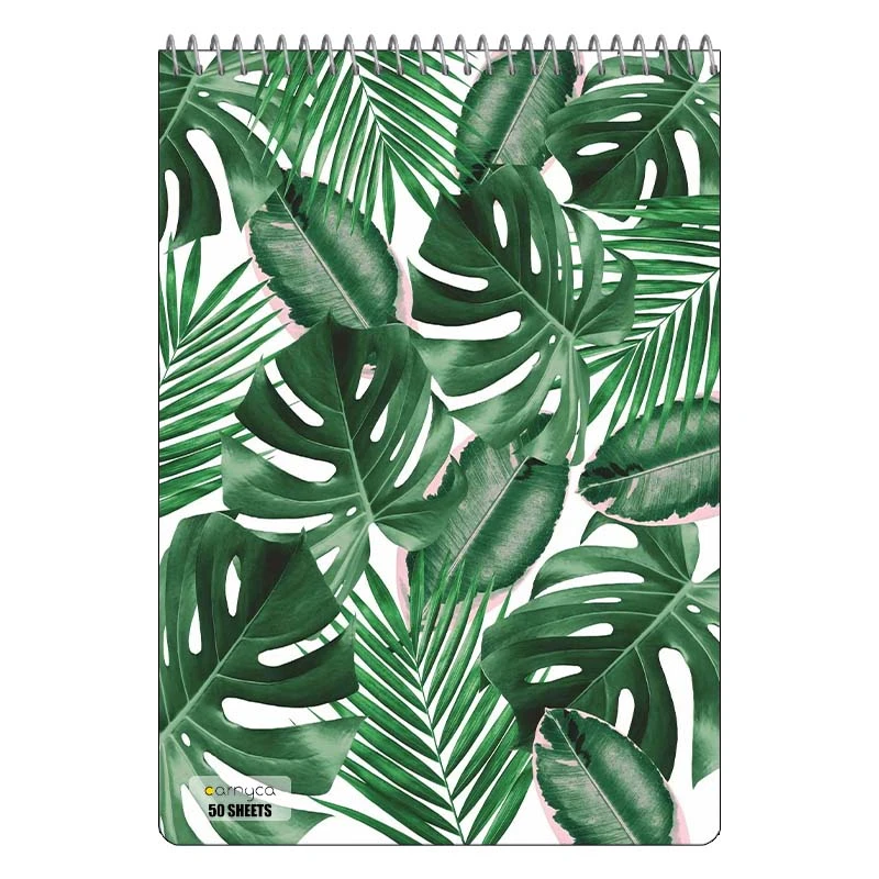 دفتر نقاشی 50 برگ سیمی کارنیکا طرح گل استوایی tropical کد 88028
