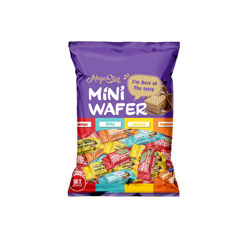 مینی ویفر با روکش شکلاتی مگا استار - 330 گرم 