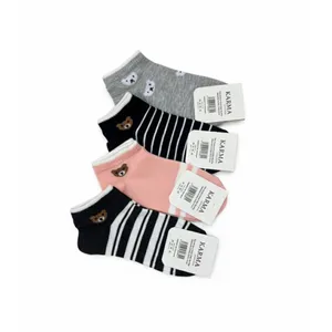 جوراب ساق کوتاه زنانه مدل تدی بسته 4 عددی