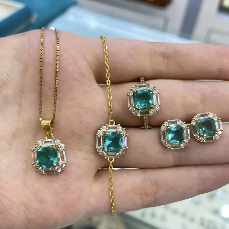 سرویس نقره زنانه مدل دستساز طرح جواهر روکش رادیوم773-9