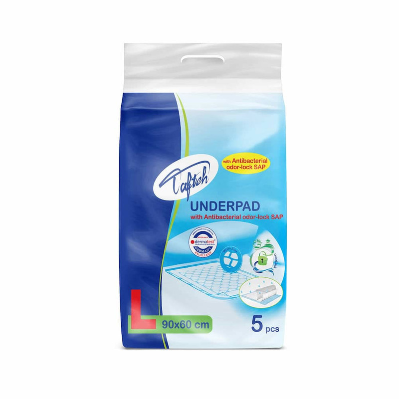 زیرانداز بهداشتی تافته مدل آنتی باکتریال بسته 100 عددی