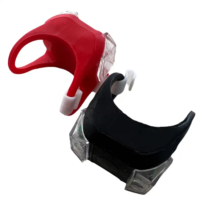 چراغ جلو و عقب دوچرخه مدل ژله ای بسته 2 عددی