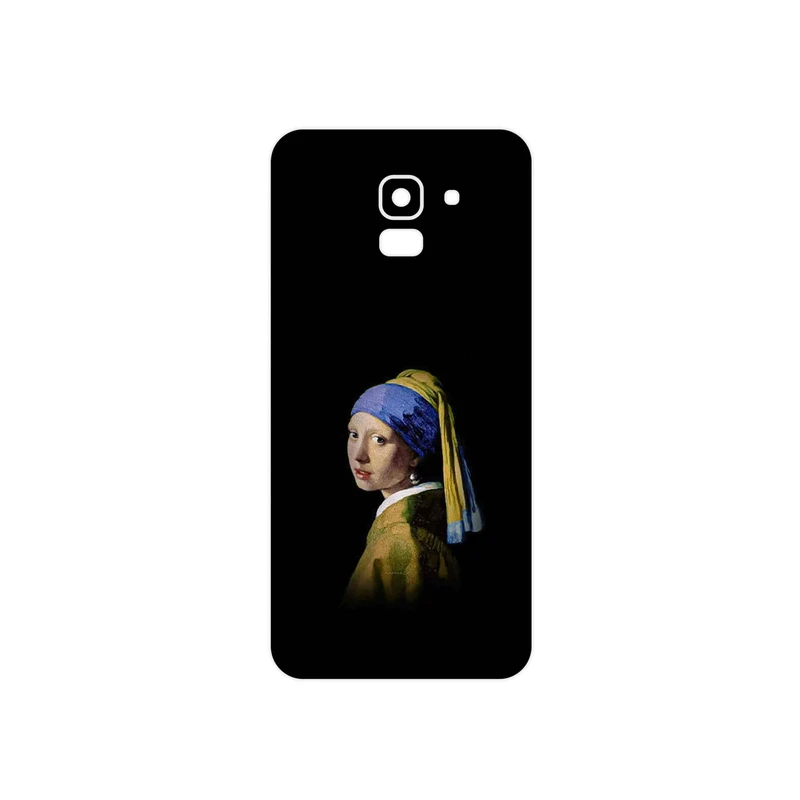 برچسب پوششی ماهوت مدل Girl with a Pearl Earring of Vermeer مناسب برای گوشی موبایل سامسونگ Galaxy J6