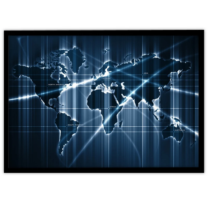 تابلو نوری بکلیت طرح نقشه جهان مدل B-9192