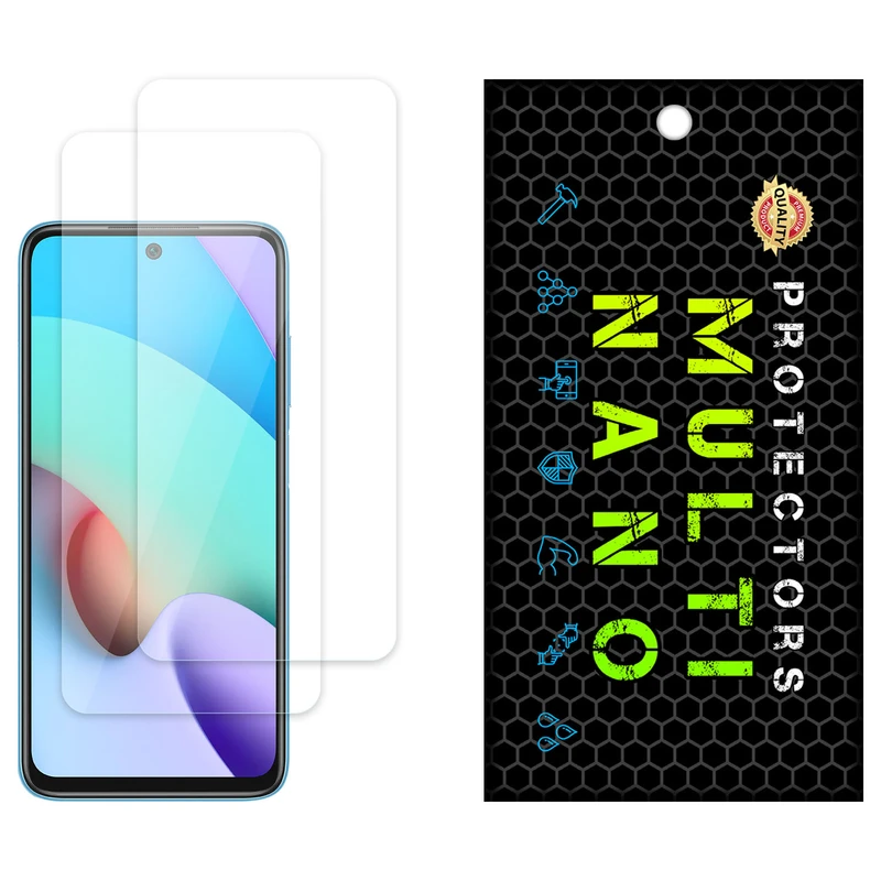 محافظ صفحه نمایش شفاف مولتی نانو مدل X-S2N مناسب برای گوشی موبایل شیائومی Redmi 10 Prime 2022 بسته دو عددی