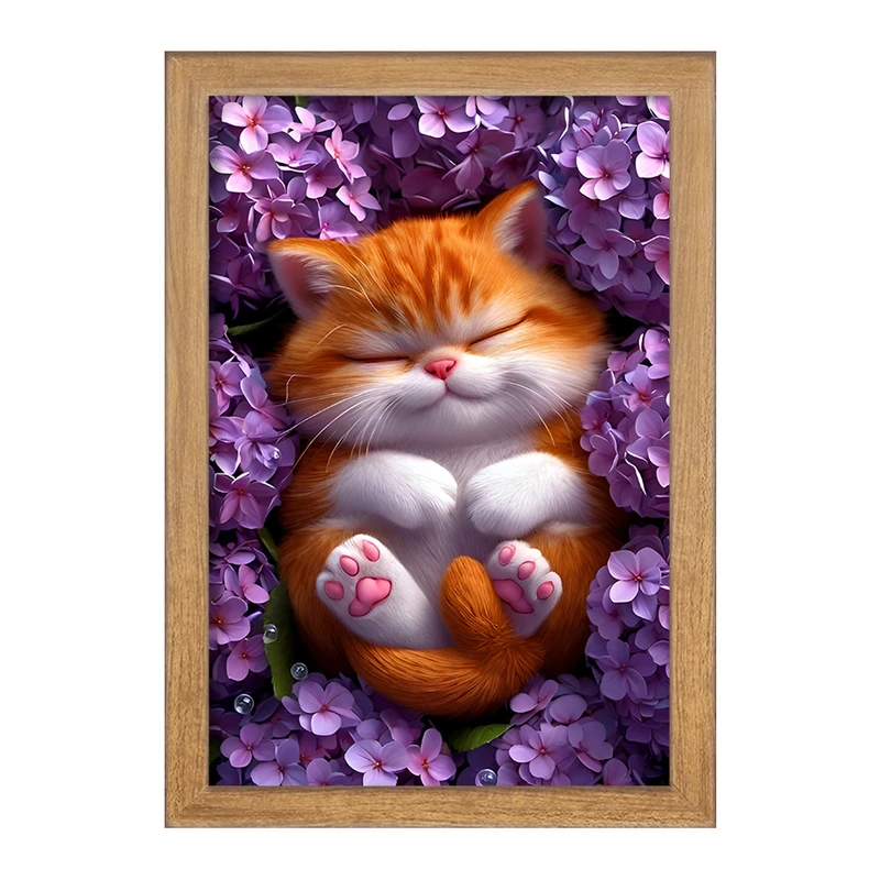 تابلو خندالو مدل گربه خوابالو کد F12826