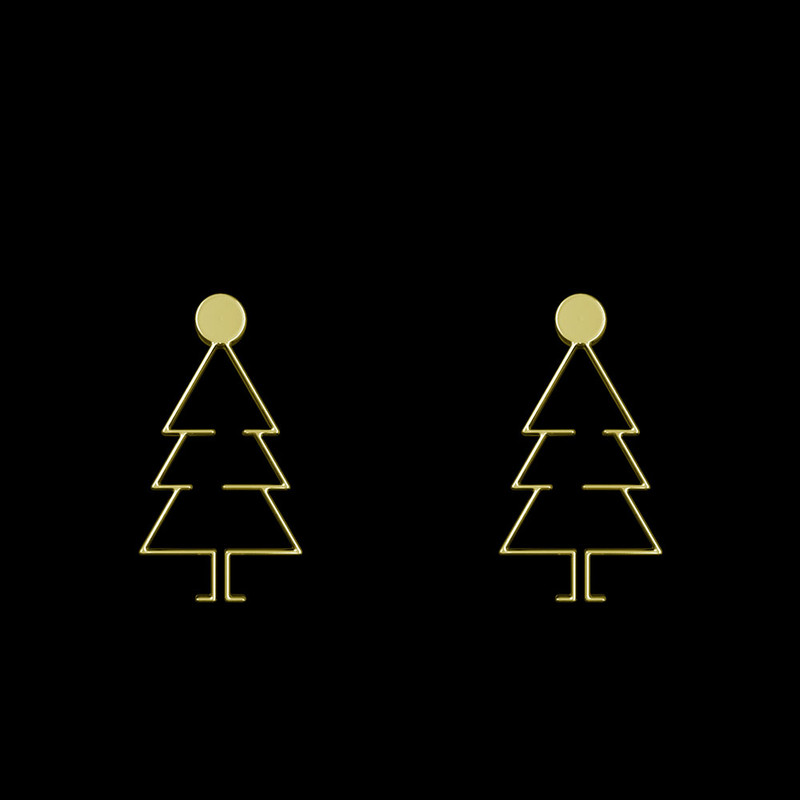 گوشواره طلا 18 عیار زنانه مدوپد مدل درخت کد GA1-15773