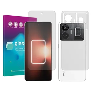 Glass Pro Resistant model transparent Screen protector suitable for Realme GT3 mobile phone along with the phone back protector