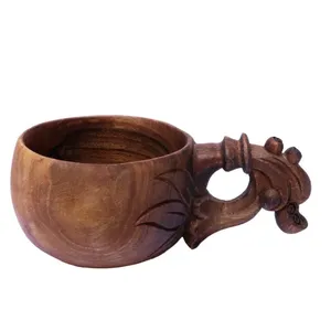 لیوان چوبی مدل کوکسا تاج خروسی
