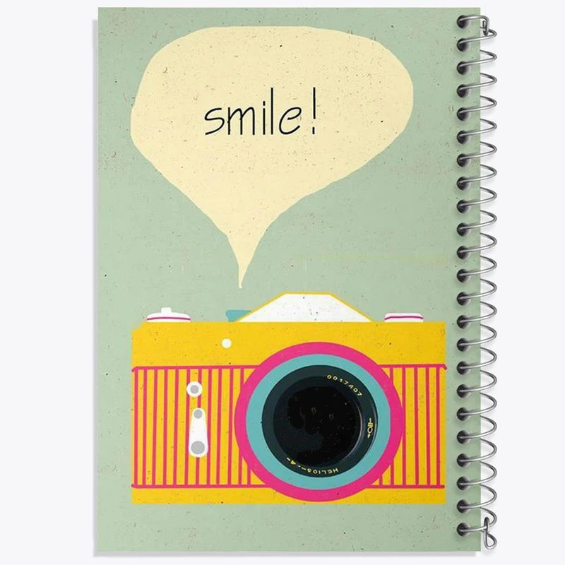 دفتر ژورنال نویسی 50 برگ خندالو مدل نقطه ای طرح دوربین کد 1770