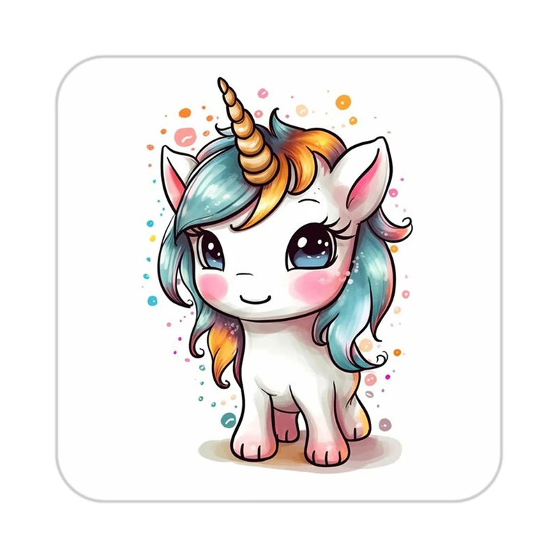 زیر لیوانی کاکتی طرح اسب تک شاخ و یونیکورن مدل mp29622