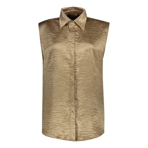 شومیز بدون آستین یقه برگردان زنانه مدل HD16