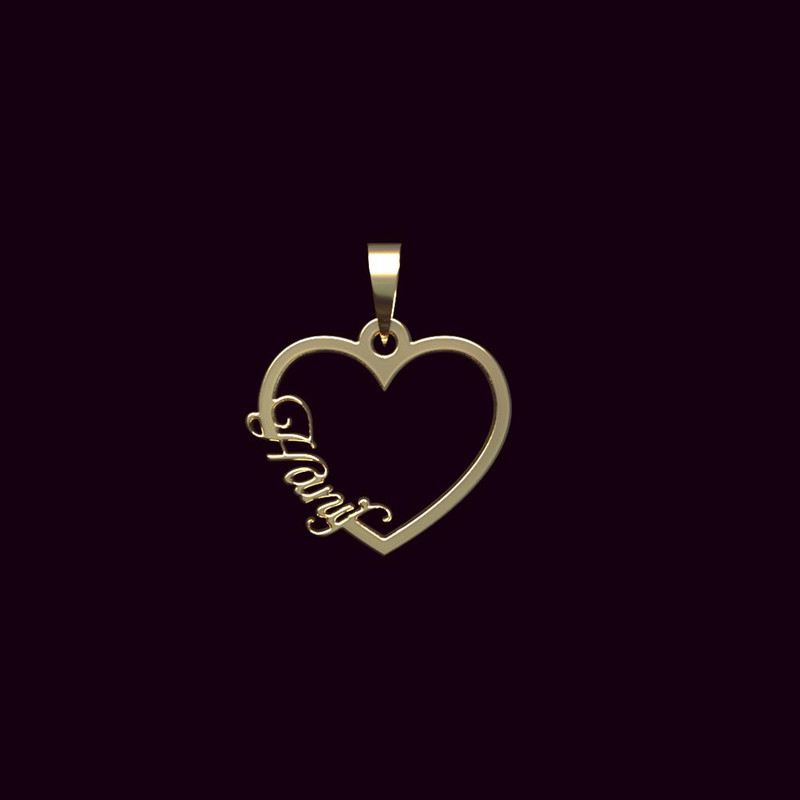 آویز گردنبند طلا 18 عیار زنانه مدوپد مدل اسم حنیف hanif کد PB1-10751