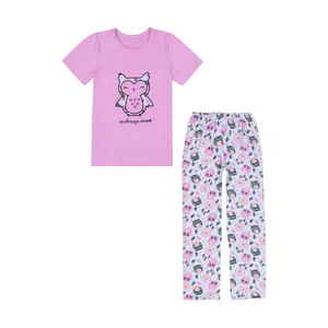 ست تی شرت و شلوار دخترانه مدل grn OWL