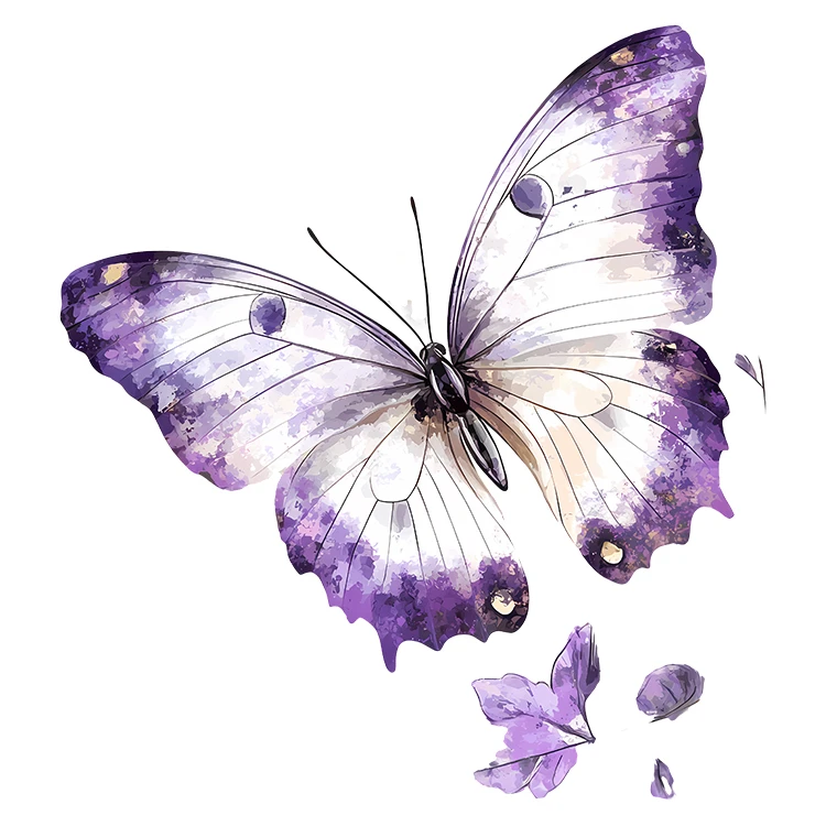 استیکر پارچه و لباس پاد آفرین مدل کارتونی فانتزی طرح پروانه کد S5501