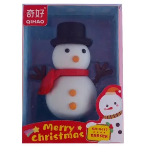 پاک کن کیو آی ها او مدل MERRY CHRUSTMAS طرح آدم برفی