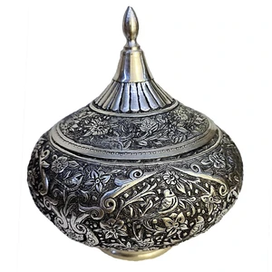 شکلات خوری قلم زنی مدل گل و مرغ