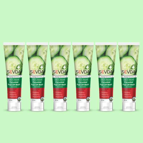  ماسک صورت سودا مدل خیار حجم 100 میلی لیتر مجموعه 6 عددی