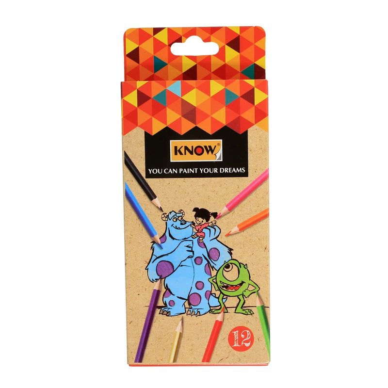 مداد رنگی ۱۲ رنگ نو مدل کارخانه هیولاها