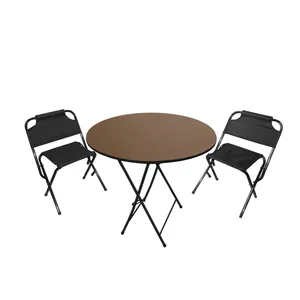 میز و صندلی سفری میزیمو مدل برزنتی پشتدار کد 7772 مجموعه 3 عددی