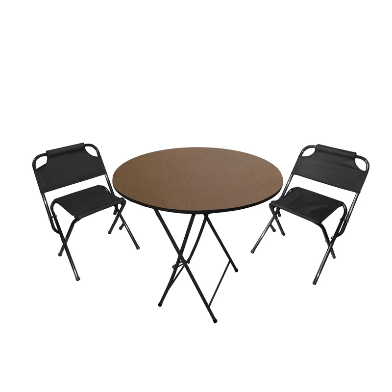 میز و صندلی سفری میزیمو مدل برزنتی پشتدار کد 7972 مجموعه 3 عددی