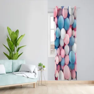 پرده مدل بادکنک مخمل پانچی کد 2681 سایز 140x280 سانتی متر