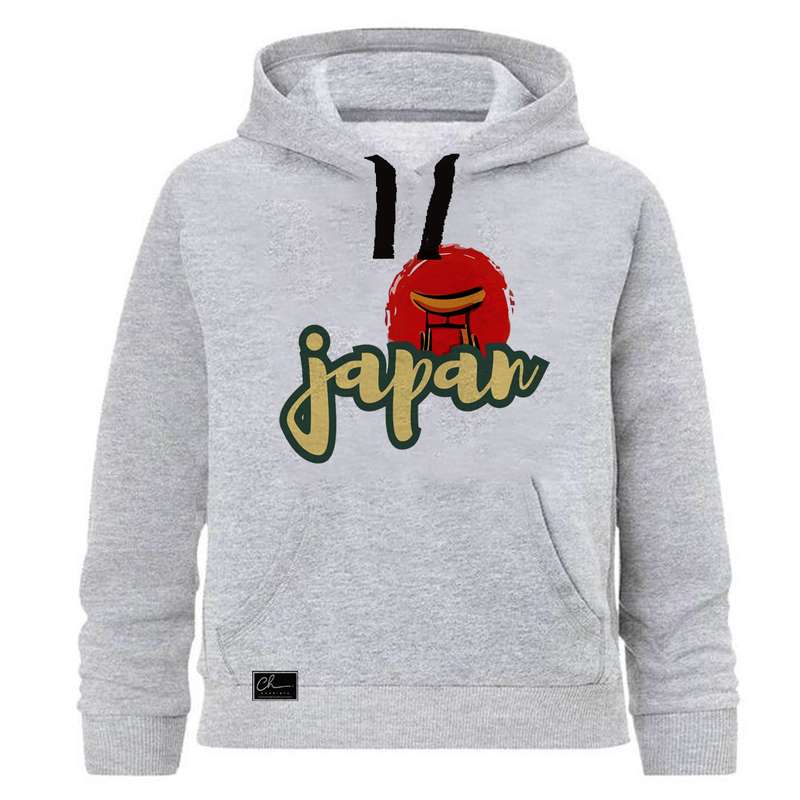  هودی پسرانه چاپیستا طرح ژاپن کد J84 رنگ طوسی