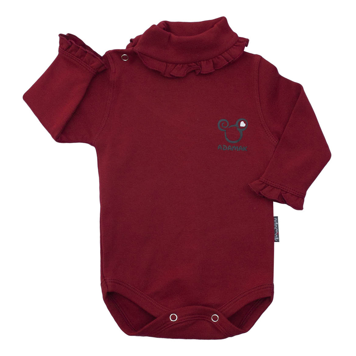 بادی آستین بلند نوزادی آدمک مدل 178700 رنگ قرمز