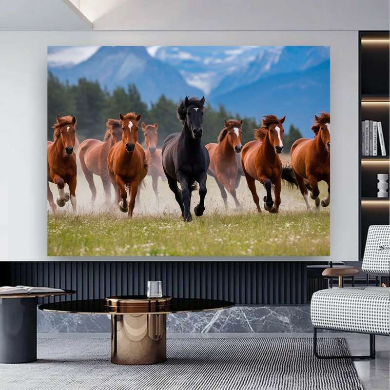 تابلو بوم طرح اسب کد BK1715 تابلو بوم طرح اسب کد BK1715