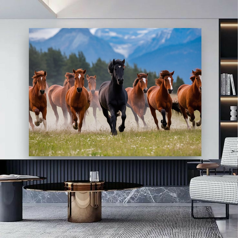 تابلو بوم طرح اسب کد BK1715 تابلو بوم طرح اسب کد BK1715