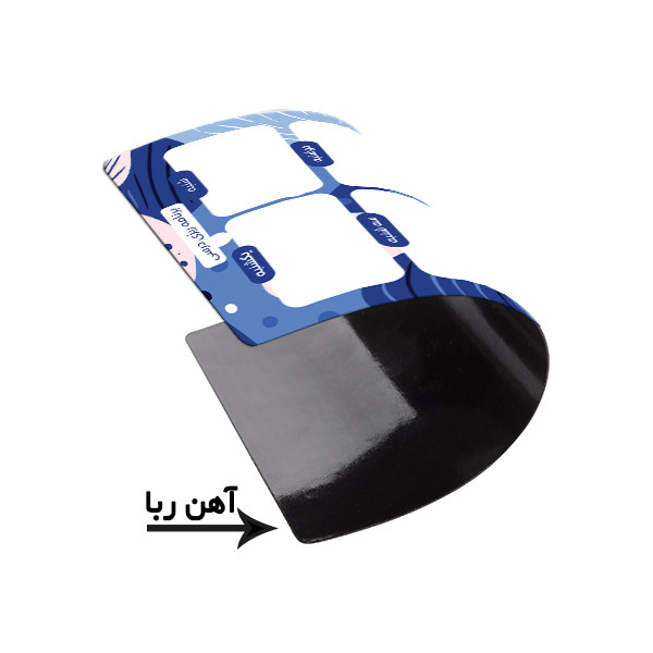 تخته وایت برد لاژید مدل برنامه ریزی درسی سایز 14x18 سانتی متر مجموعه 2 عددی