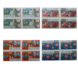 تمبر یادگاری مدل خیریه گل آلمان مجموعه 16 عددی
