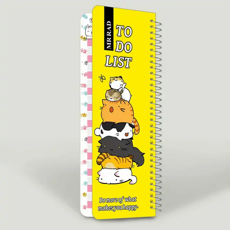 دفترچه یادداشت مستر راد مدل to do list طرح گربه فانتزی کد cat kawaii 1545