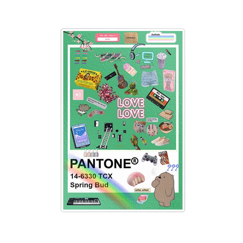 استیکر لپ تاپ ویندی دیزاین طرح pantone مدل 1395