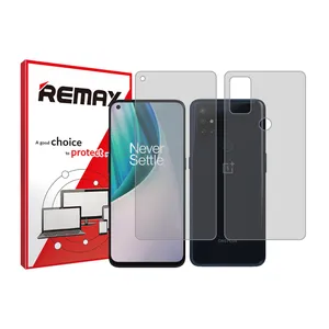 Remax clear screen protector HyGEL model suitable for One Plus Nord N10 5G mobile phone along with the back of the phone