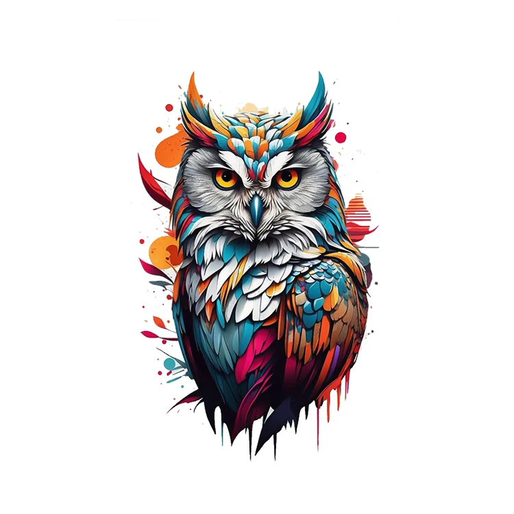 استیکر پارچه و لباس پاد آفرین مدل جغد کد 1598