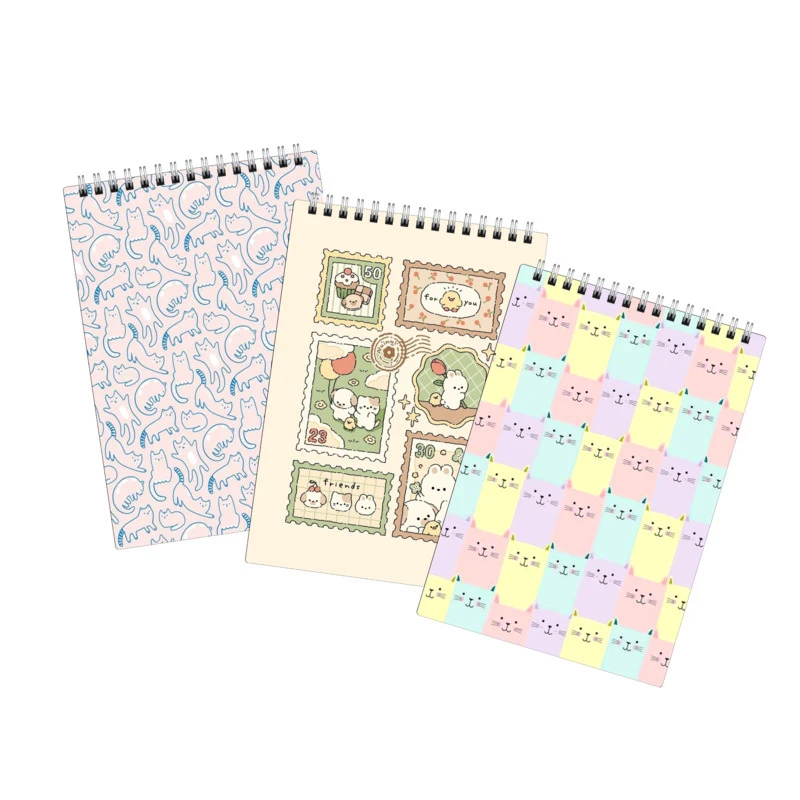 دفتر نقاشی 40 برگ لالالی لو طرح پترن فانتزی گربه کد 14 مجموعه 3 عددی