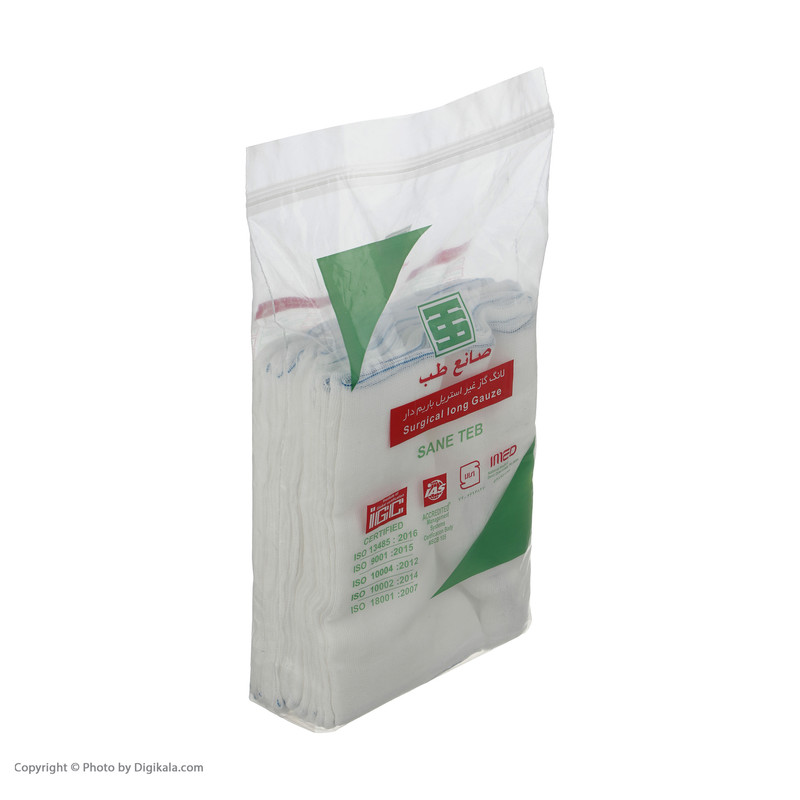 گاز غیر استریل صانع طب مدل باریم دار بسته 20 عددی