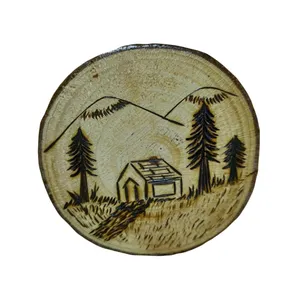 پیکسل و مگنت چوبی طرح طبیعت