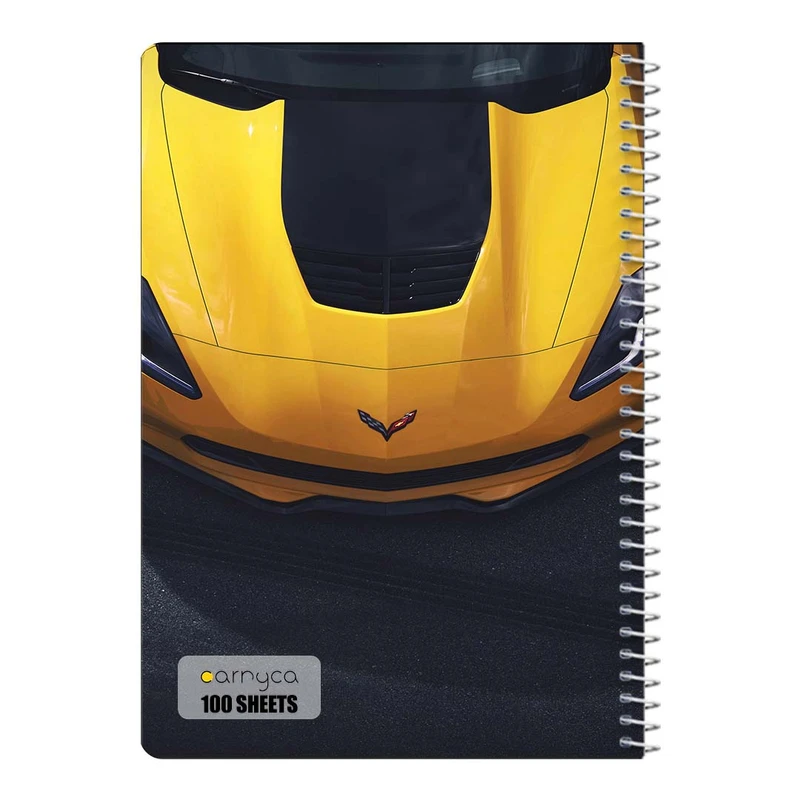 دفتر مشق 100 برگ سیمی کارنیکا طرح شورولت کوروت Chevrolet Corvette کد 72327