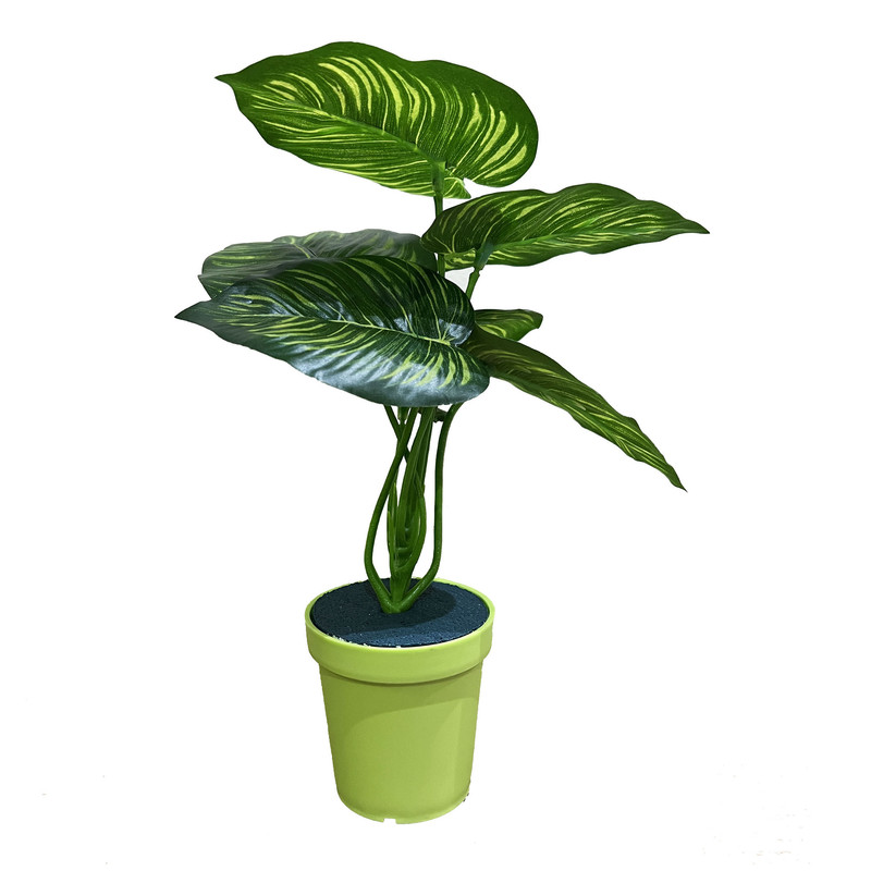 گلدان به همراه گل مصنوعی مدل rainblow 1005